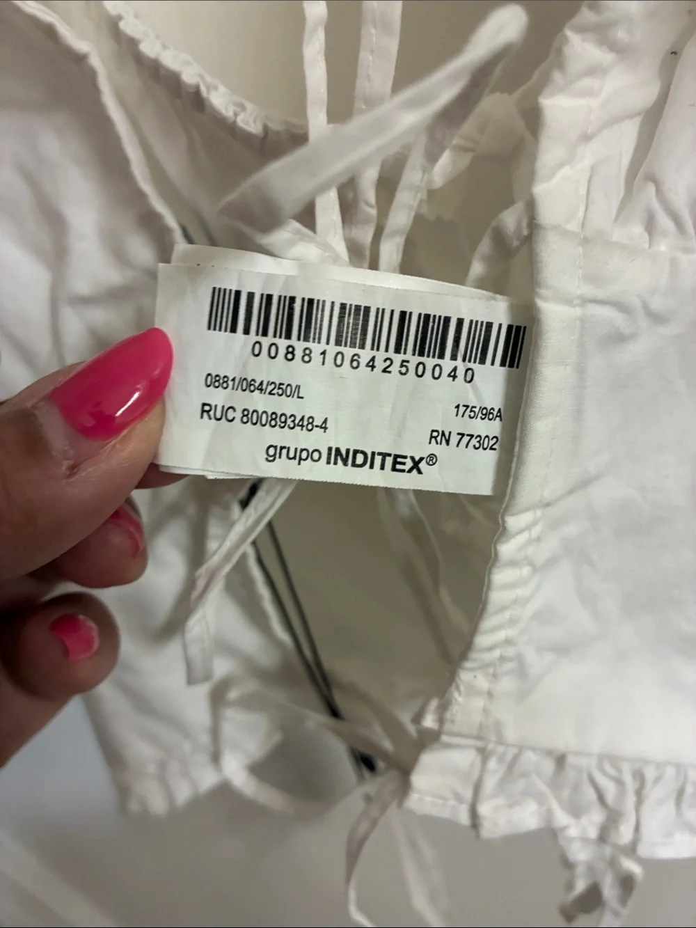 NWT-Zara White Puff Sleeve Tie-Front Crop Top-Sz L